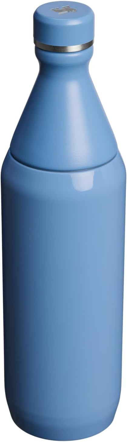 Stanley All Day Slim Bottle 20 oz | Twist On Lid with Leakproof Seal | Slim Design for Travel & Gym | Insulated Stainless Steel | BPA-Free | Blue Sky Gloss