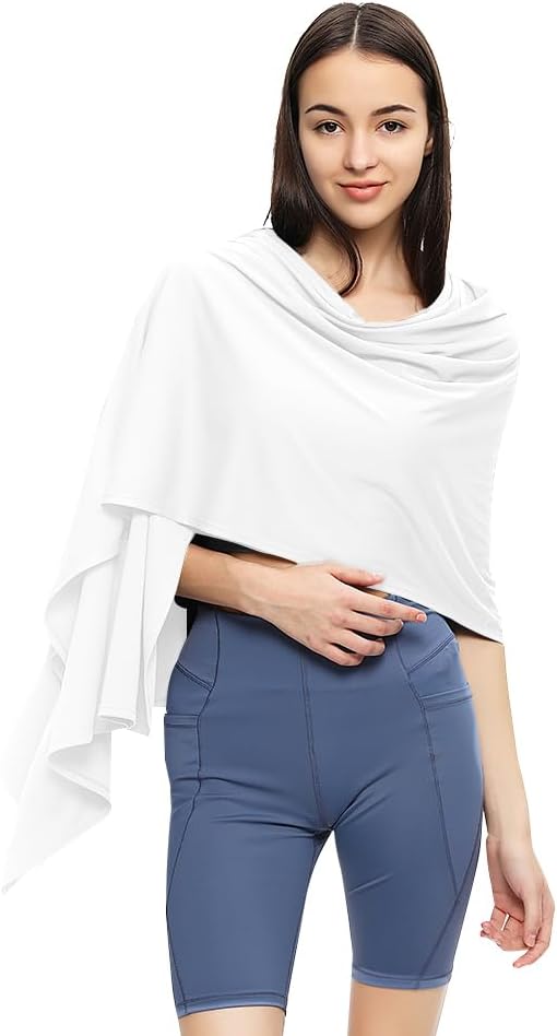 Sun Shawl UV Sun Protection UPF 50+ Beach Travel Scarf Wrap Summer Swimsuit Cover Up Cooling Blanket