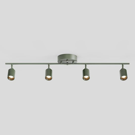 Shura Dark Olive 4-Light Track Light with Rotatable Heads, Integrated LED Bulbs, 3 ft. Track Lighting Kit, 3000k, 2240 Lumens