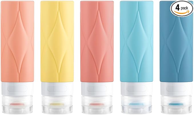 5 Pack Travel Bottles, Leak Proof TSA Approved Travel Size Containers (60ML 5PACK)
