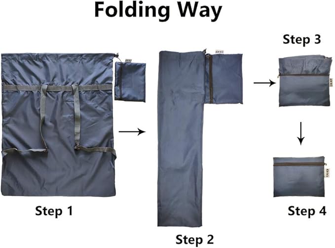 Laundry Bag Backpack, 27” x 34”Sturdy Laundry Bag with Shoulder Straps Drawstring Closure Heavy Duty Foldable Laundry Backpack for College, Travel, Laundromat, Apartment (navy)