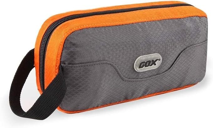 GOX Travel Toiletry Bag Dopp Kit Case for Men Multifunction Packing Organizer Pouch(Orange/Grey)