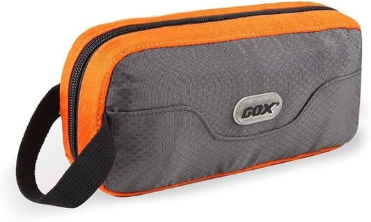 GOX Travel Toiletry Bag Dopp Kit Case for Men Multifunction Packing Organizer Pouch(Orange/Grey)