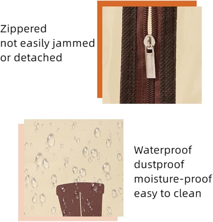2 Set Boot Storage,Portable Short Boots and Tall Boots Storage or Protector Bag,Shoe Dust Bags,Shoe Sleeves for Travel,Clear Boots Cover,Shoes Packing Organizers for Adult Sneakers (Brown -Tall)