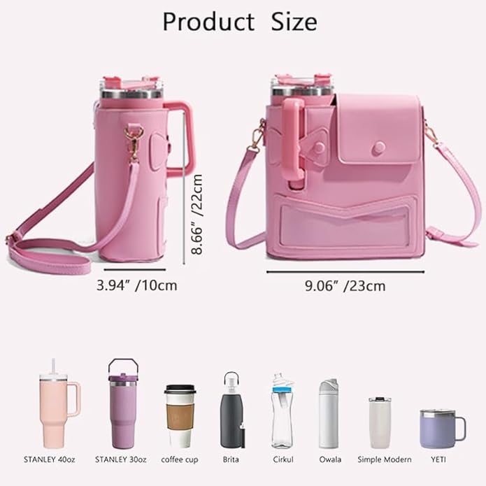Stanley Purse Cup Holder Bag- Outdoor Portable Crossbody Bag for Stanley Cup Tumbler Purse