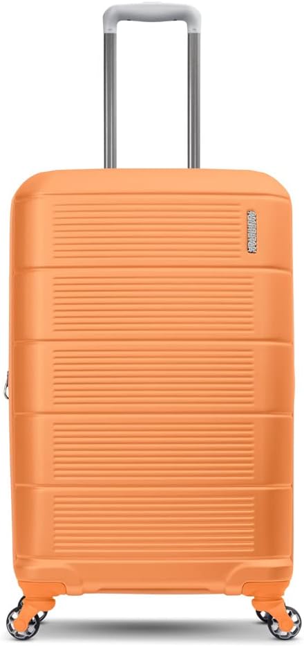 American Tourister Stratum 2.0 Hardside Expandable Luggage with Spinners, Papaya, 2PC SET (Carry-on/Medium)