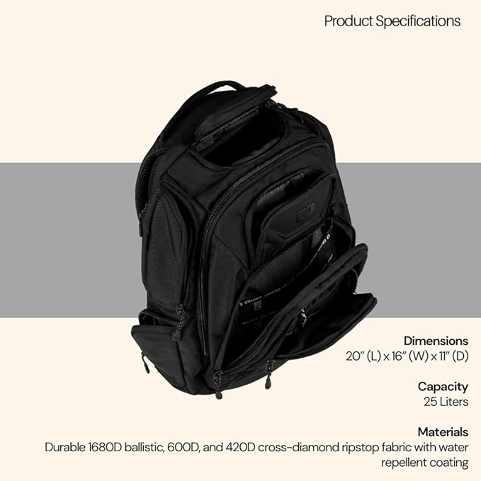 OGIO Renegade Backpack (Renegade Pro, Black)
