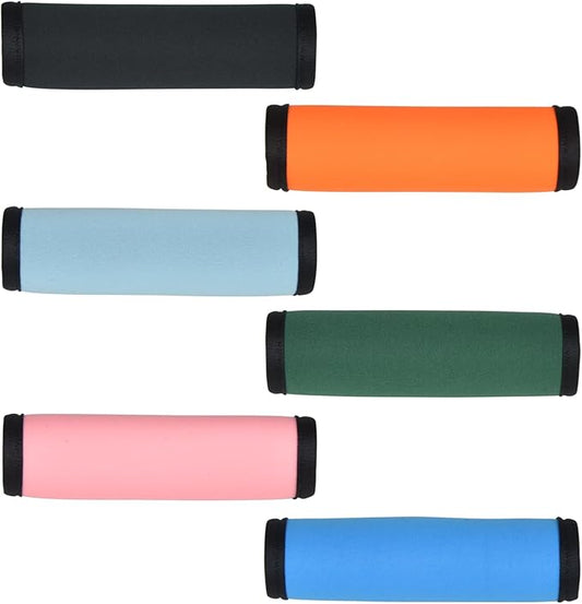 6pcs Neoprene Luggage Handle Wraps, Detachable Handle Covers Bright Suitcase Identifier for Travel Bag/Beach Bag/Backpacks (6Pcs-Orange&Sky Blue&Black&Blue&Pink&Green)