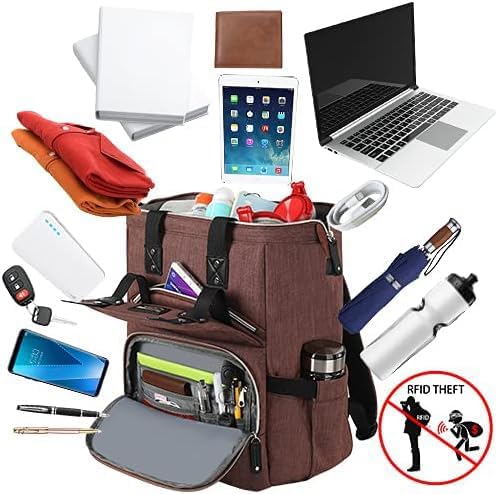 FALANKO Laptop Backpack for Women,Work Doctor Nurse Teacher Travel Backpack for 15.6 Inch Laptop with RFID Anti-theft Water Resistant College Purse Business Computer Bookbag