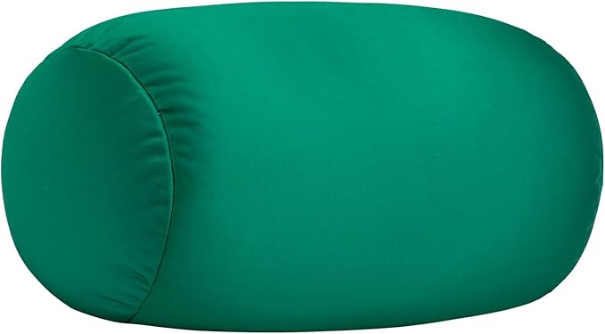 Squishy Microbead Neck Pillow, 7Inch x 12Inch Soft Travel Body Bed Pillow Bean Pillow for Kids Adult Chair Sleeping Car Seat, Fun Dormroom (Grass Green)