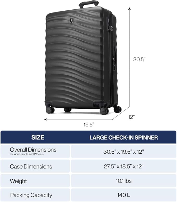 Travelpro Maxlite Air V2 Hardside Expandable Checked Luggage, 8 Spinner Wheels, Lightweight Hard Shell Suitcase, TSA lock, Teal, Checked Large 28-Inch