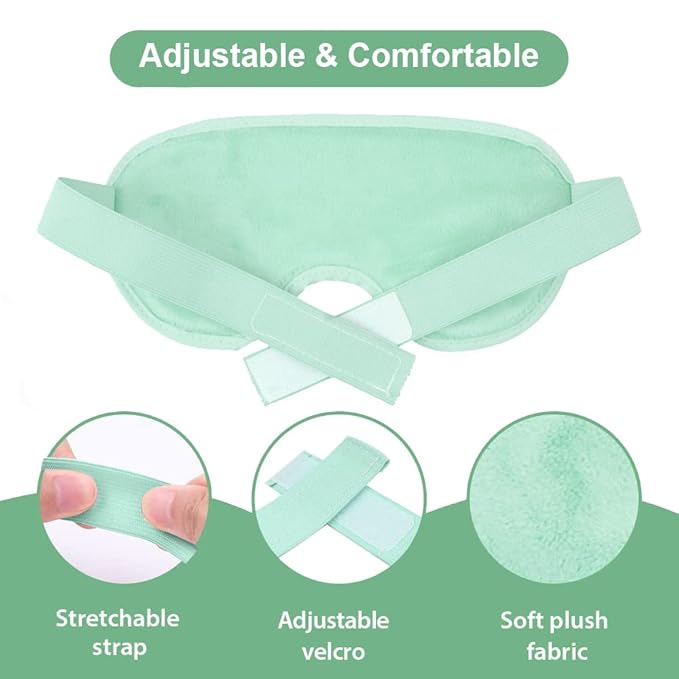 NEWGO Cooling Eye Mask for Puffy Eyes, Cold Eye Mask Eye Ice Pack for After Eyes Surgery, Tension Stress Relief, Itchy Eyes, Headaches, Dark Circles - Blue (Green-2Pack)