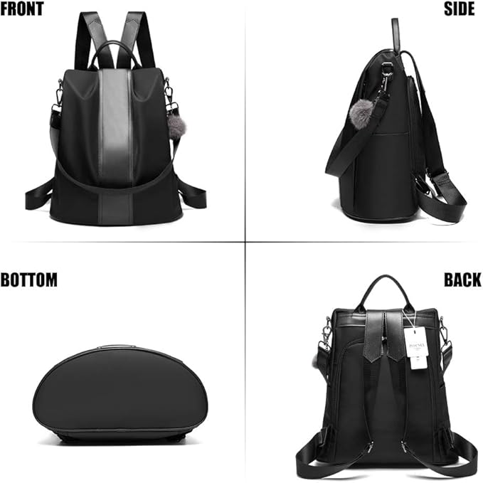 PINCNEL Women Backpack Purse Waterproof Nylon Anti-theft Rucksack Lightweight Shoulder Bag