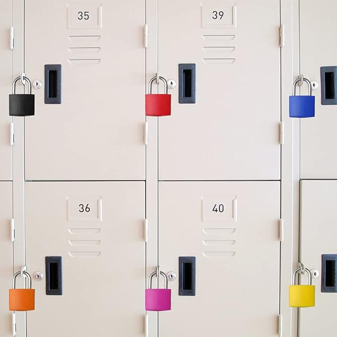 10 Pcs Luggage Locks with Keys, Locker Lock Small Luggage Padlocks, Suitcase Locks Metal Keyed Padlock for School Gym