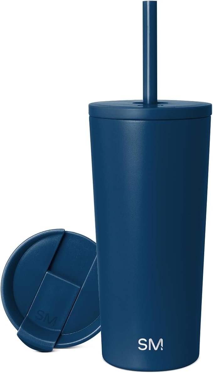 Simple Modern Classic Tumbler with Straw Lid | Insulated Iced Coffee Cup Reusable Stainless Steel Water Bottle Travel Mug | Gifts for Women Men Her Him | 20oz | Slumberland
