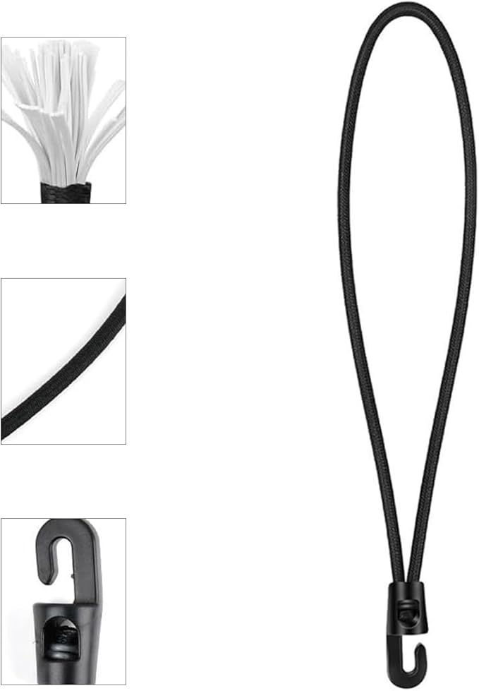 20Pcs Bungee Cord Expander Tarpaulin Tensioner Straps Strong Elastic Tie Down Rope With Hook For Camping Tarps Tents