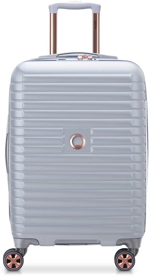 DELSEY PARIS Cruise 3.0 Hardside Expandable Luggage with Spinner Wheels, Platinum, Carry on 20 Inch