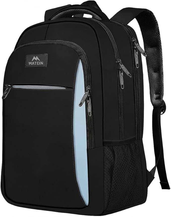 MATEIN Travel Laptop Backpack for Men, Business Anti Theft Slim Sturdy Laptops Backpack, Water Resistant College Computer Bag Gift for Women Fits 15.6 Inch Notebook