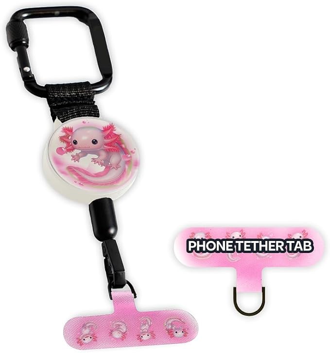 ClutchLoop Anti-Theft Phone Tether - Universal Adhesive Anchor, Retractable Steel Line and Locking Carabiner