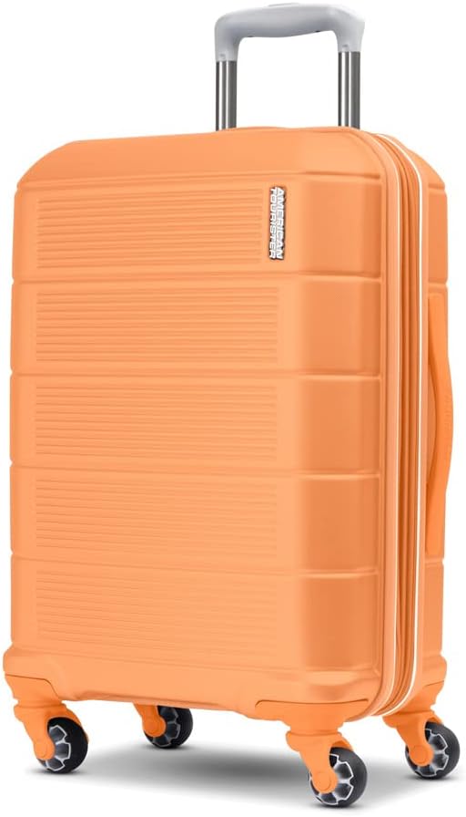 American Tourister Stratum 2.0 Expandable Hardside Luggage with Spinner Wheels, 20-Inch Carry-On, Papaya