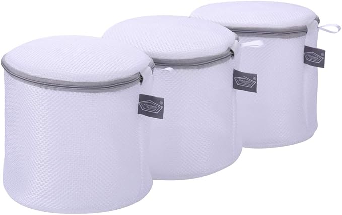 Kimmama Bra Washing Bags for Laundry, Lingerie Bags for Washing Delicates, Bra Laundry Bag for Washing Machine, Sandwish Mesh, 7x7x7"