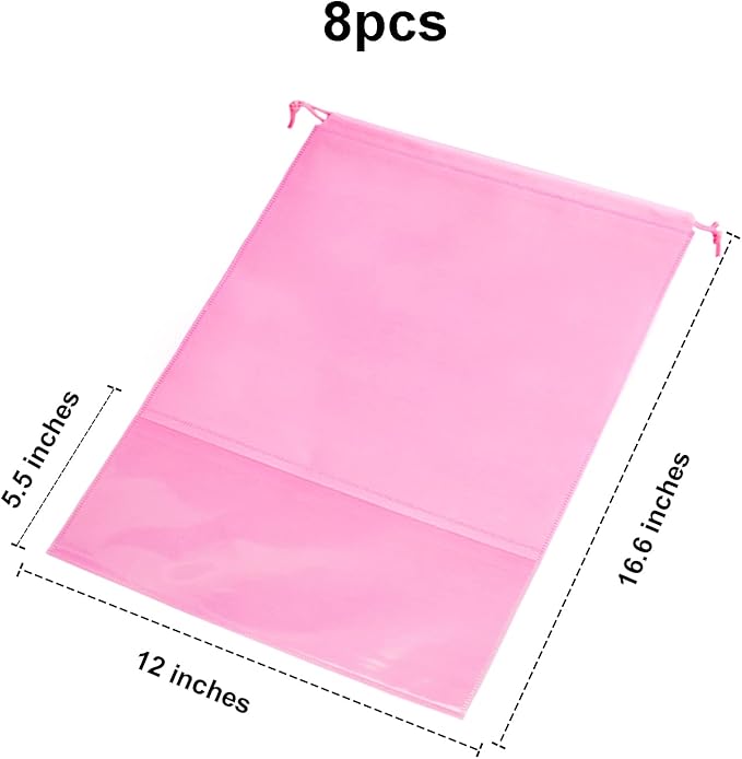 8PCS Travel Shoe Bags with Rope for Men and Women Large Shoes Pouch Organizers