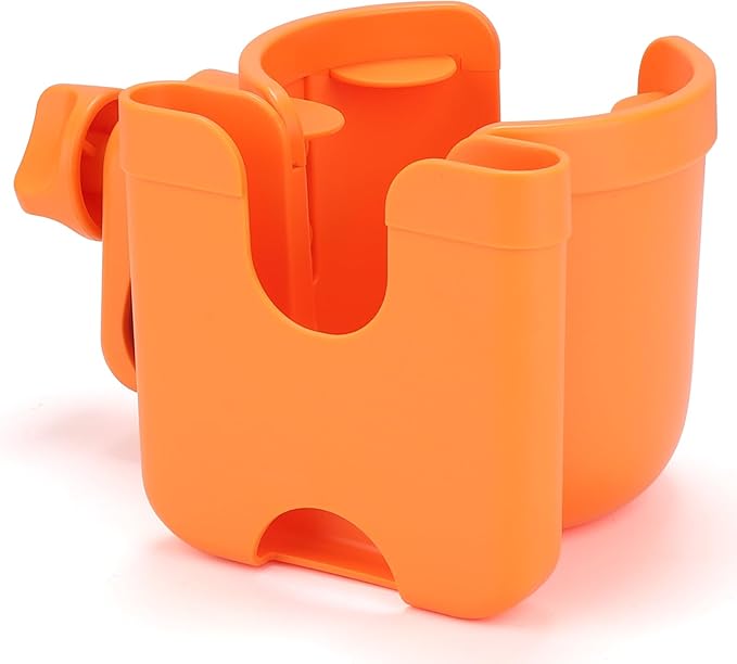 Accmor Stroller Cup Holder with Phone Holder, Bike Cup Holder, Universal Cup Holder for Uppababy Nuna Doona Strollers, 2-in-1 Cup Phone Holder for Stroller Bike Wheelchair Walker Accessory