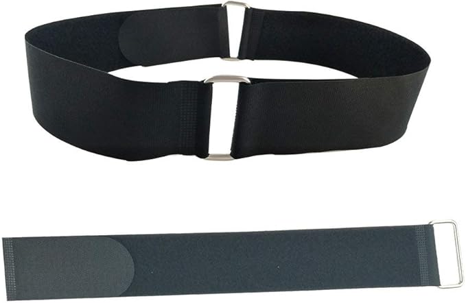 YiwerDer 6Pcs 24" x 2" Nylon Heavy Duty Reusable Hook and Loop Cinch Straps, Adjustable Fastening Securing Cable Straps, Black
