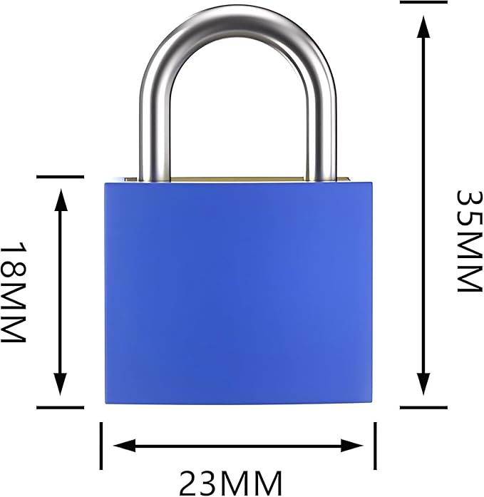 5 Pcs Suitcase Locks with Keys, Small Padlock with Key, Luggage Padlocks, Mini Keyed Padlock for Travel Bags, School Gym Locker, Toolbox - 23mm (Colorful)