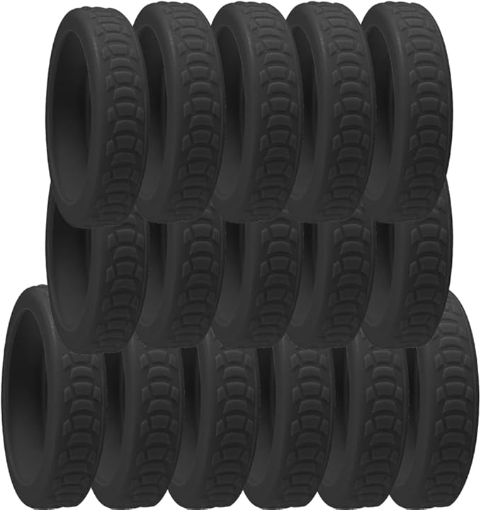 16 Pcs Luggage Wheel Covers Silicone Luggage Wheel Protector Suitcase Wheel Covers for Luggage Wheels Replacement Office Chair Caster (CC_BLK)