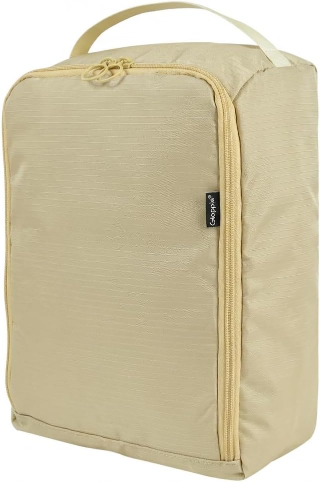 Gloppie Shoe Bags for Travel - Portable Shoes Storage Bag, Shoe Pouch, Shoe Packing Cubes for Men Women - Sahara Beige