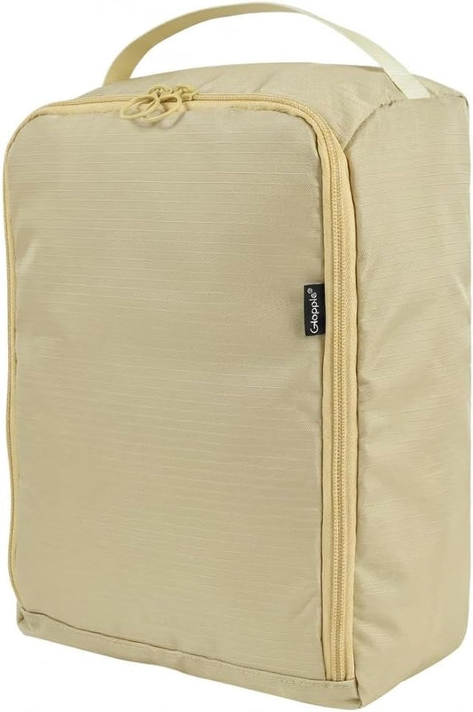 Gloppie Shoe Bags for Travel - Portable Shoes Storage Bag, Shoe Pouch, Shoe Packing Cubes for Men Women - Sahara Beige