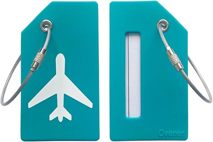 5Pack Silicone Luggage Tag with Name ID Card Perfect to Quickly Spot Luggage Suitcase by Ovener