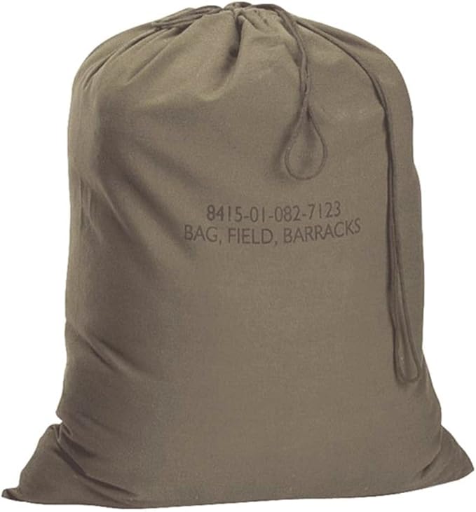 Rothco Canvas Barracks Bag Multi-Functional, Dependable, and Durable for Field Use and Travel, Olive Drab - 24" x 32"