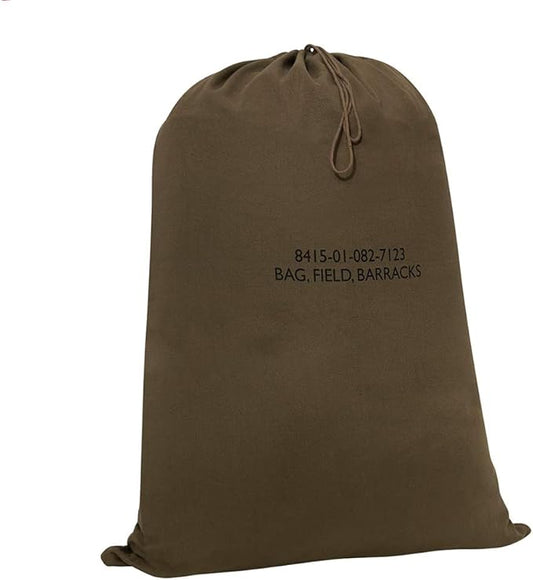 Rothco Canvas Barracks Bag – Rugged Multi-Functional Gym Travel Laundry Drawstring Sack