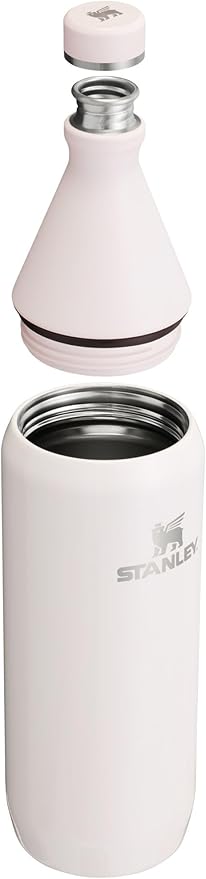 Stanley All Day Slim Bottle 34 oz | Twist On Lid with Leakproof Seal | Slim Design for Travel & Gym | Insulated Stainless Steel | BPA-Free | Rose Quartz