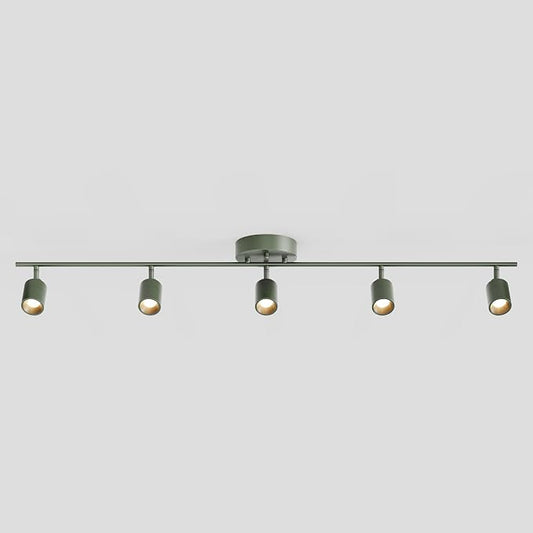 Shura Dark Olive 5-Light Track Light with Rotatable Heads, Integrated LED Bulbs, 4 ft. Track Lighting Kit, 3000k, 2450 Lumens