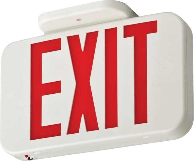 Lithonia Lighting Single-Sided LED Exit Sign, Switchable Red Green, White | Thermoplastic Construction, Switchable Red and Green Colors, Ni-MH Backup Battery, Includes Extra Faceplate (EXRG EL M6)