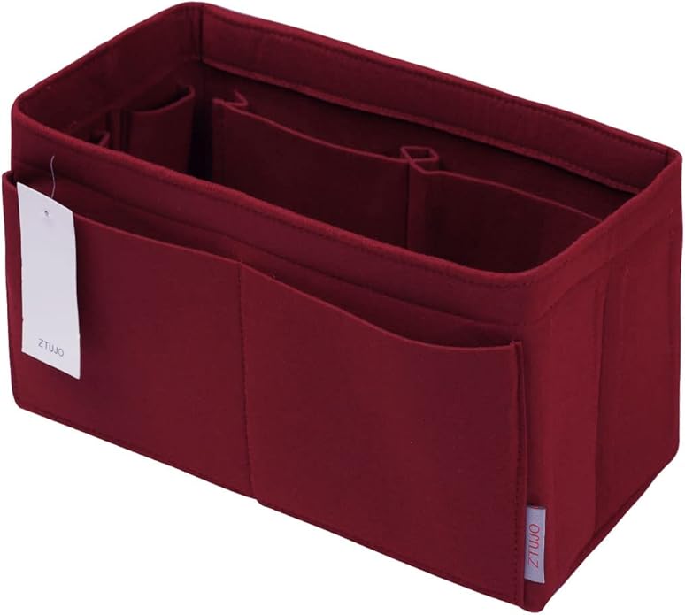ZTUJO Felt Purse Organizer, Multi Pocket Bag in Bag Organizer For Tote & Handbag Shaper, Speedy 30, Speedy 35 and Speedy 40