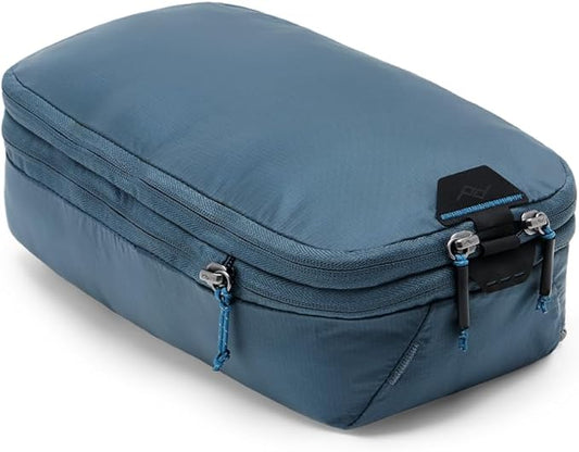 Peak Design Packing Cube, Ocean, Weatherproof Luggage Cube with Dual Compartment Organization, Expansion and Compression, Zipper Opening, Travel Organizer for Men and Women, Size S