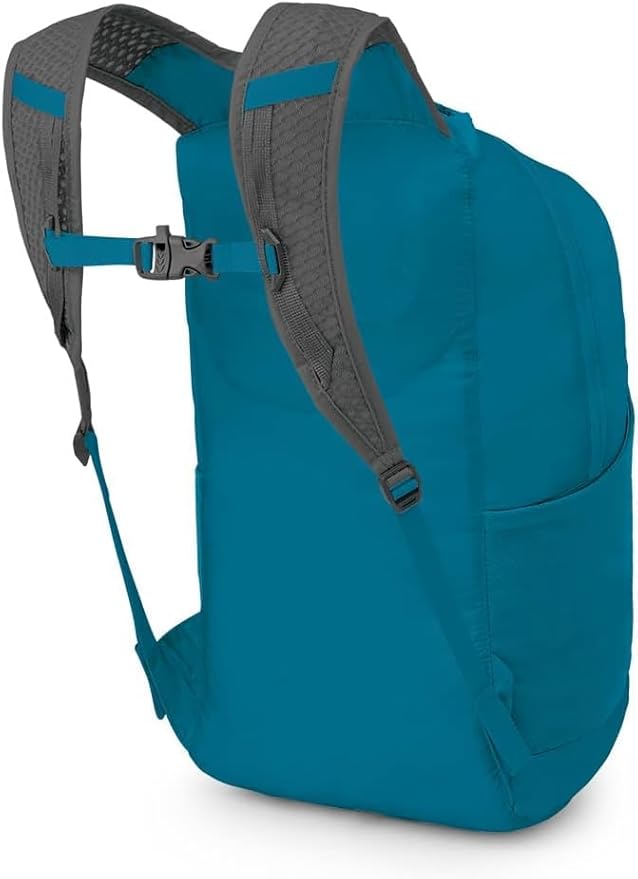 Osprey Ultralight Collapsible Stuff Pack - Lightweight, Packable Travel Backpack — Extra Bag For Travel and Every Day — 18 L Capacity Daypack to Expand Luggage, Waterfront Blue