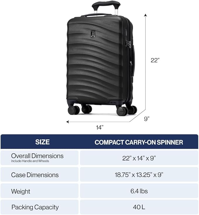 Travelpro Maxlite Air V2 Hardside Expandable Carry on Luggage, 8 Spinner Wheels, Lightweight Hard Shell Suitcase, TSA lock, Pink, Compact Carry On 19-Inch