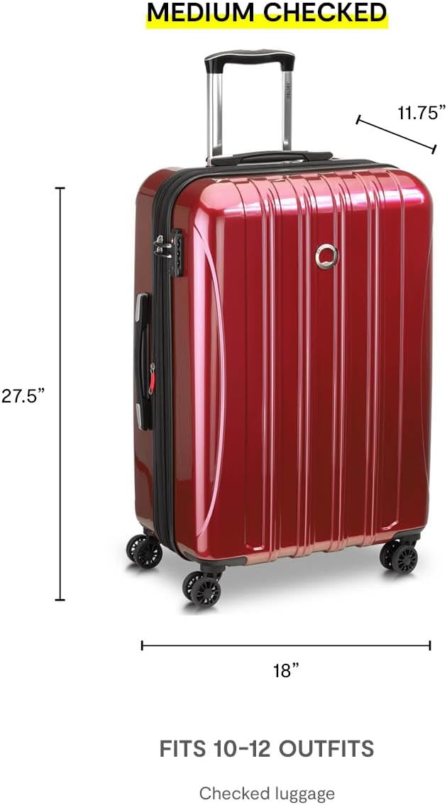 DELSEY PARIS Helium Aero Hardside Expandable Luggage with Spinner Wheels, Orion Blue, 2-Piece Set (21/24)