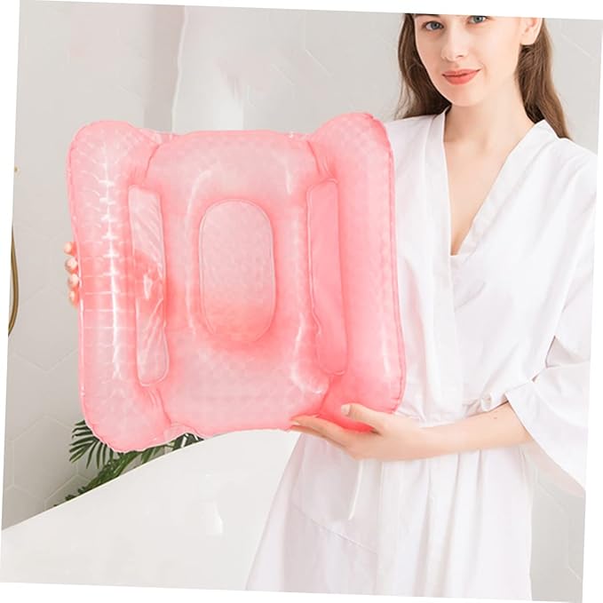 1pc Inflatable Bathtub Seat Cushion with Cups Ergonomic Design for Comfort Water-Filled for Hot Cold Use Relaxing Baths