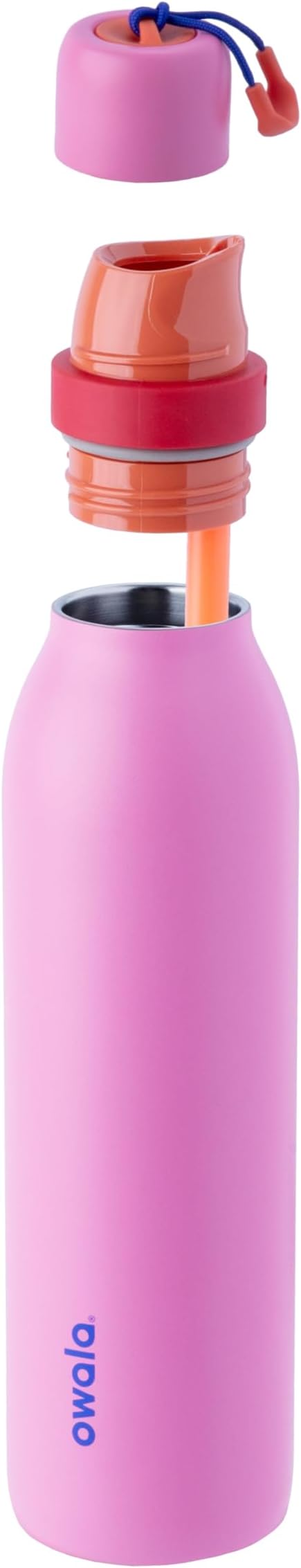 Owala FreeSip Twist Insulated Stainless Steel Water Bottle with Straw for Sports and Travel, BPA-Free, 24-oz, Fruit Punch
