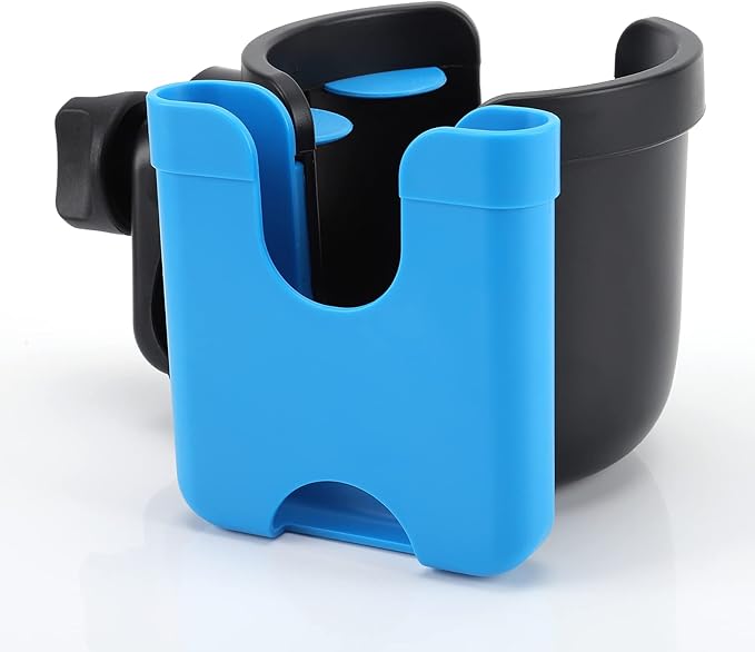 Accmor Stroller Cup Holder with Phone Holder, Bike Cup Holder, Universal Cup Holder for Uppababy Nuna Doona Strollers, 2-in-1 Cup Phone Holder for Stroller Bike Wheelchair Walker Accessory