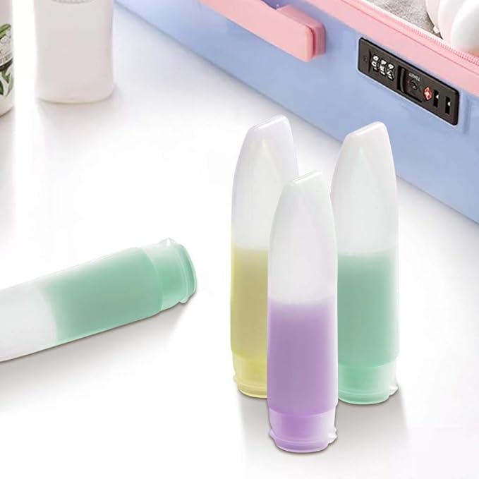 Nydotd 18 Pack Travel Size Plastic Squeeze Bottles for Liquids, 30ml/1Oz TSA Approved Makeup Toiletry Cosmetic Containers, Leak-Proof with Flip Caps, Refillable