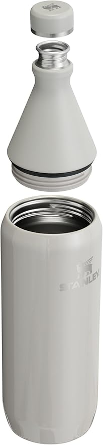 Stanley All Day Slim Bottle 34 oz | Twist On Lid with Leakproof Seal | Slim Design for Travel & Gym | Insulated Stainless Steel | BPA-Free | Ash