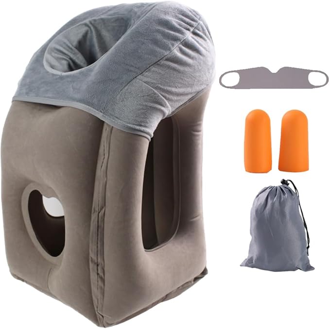 Neck Pillow Airplane Pillow for Long Flight,airplanesleep Support,Airplane Sleeping Support, Inflatable Pillow for Flights, Travel Essentials Neck Pillows for Airplanes