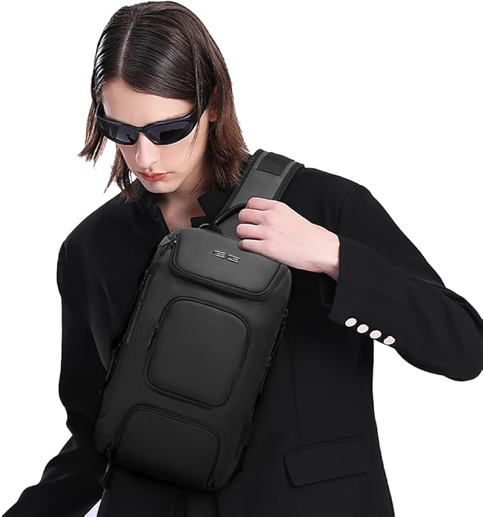 BANGE Sling Bag, Waterproof Crossbody Backpack, Shoulder Bag for Men